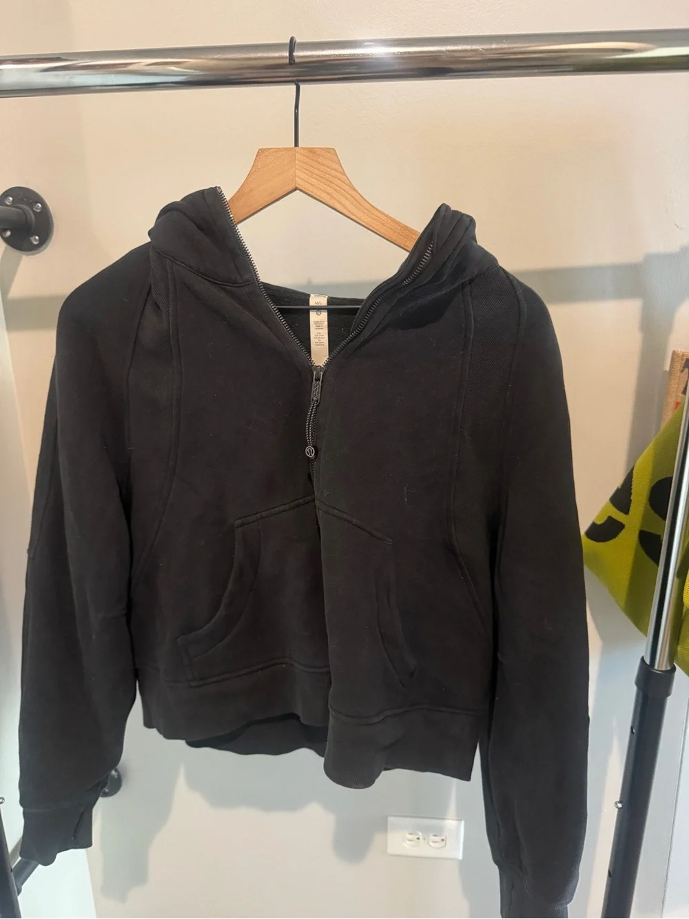 lululemon athletica cropped oversized scuba Black Full-Zip Hoodie